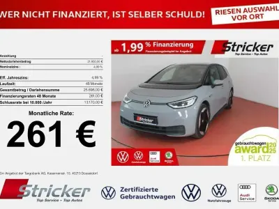Gebraucht VW ID.3 150 kW (204 PS) 2021 Mondsteingrau schwarz Kleinwagen
