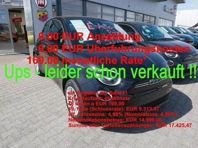 Usata Fiat 500e Action 69 kW (95 CV) 2022 Nero Berlina