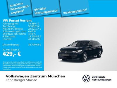 Gebraucht VW Passat IQ Drive 150 PS (110 kW) 2025 Schwarz Kombi
