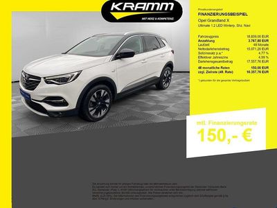 Gebraucht Opel Grandland X Ultimate 131 PS (96 kW) 2020 Farbe: weißfarbe der innenausstattung: schwarz SUV