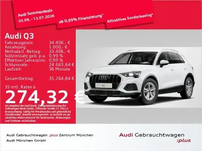 Gebraucht Audi Q3 Basis 150 PS (110 kW) 2025 Gletscherweiß metallic SUV