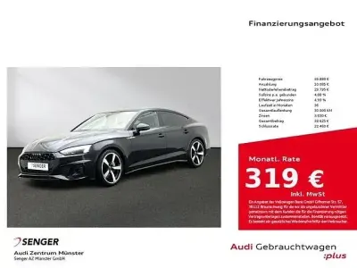 Brugt Audi A5 Sportback S-Line 204 HK (150 kW) 2023 Sort Hatchback
