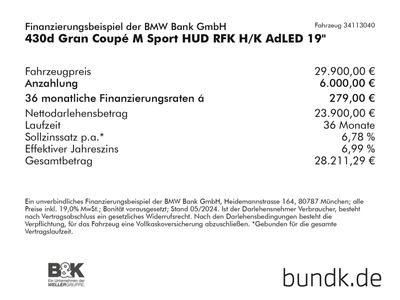 gebraucht BMW 430 Gran Coupé d M Sport HUD RFK H/K AdLED 19''