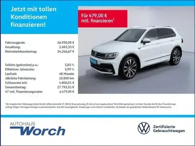 Gebraucht VW Tiguan R-line 190 PS (139 kW) 2020 Pure white SUV