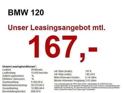 Neu BMW 120 Performance 156 PS (114 kW) 2026 Alpinweis uni Kleinwagen