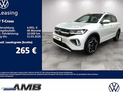 Nowe VW T-Cross R-line 150 KM (110 kW) 2025 Srebrny SUV