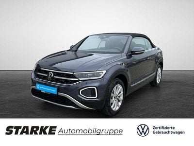 Gebraucht VW T-Roc Cabriolet Style 150 PS (110 kW) 2024 Ivory silver metallic/schwarz Cabrio