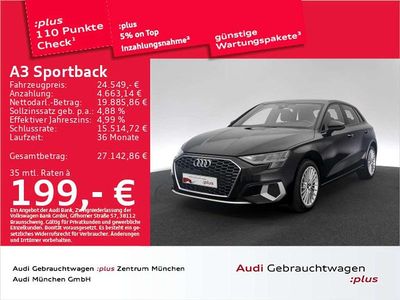 Gebraucht Audi A3 Advanced Plus 204 PS (150 kW) 2022 Schwarz Limousine