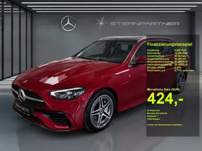 Brugt Mercedes C200 AMG 163 HK (119 kW) 2024 Rød Sedan
