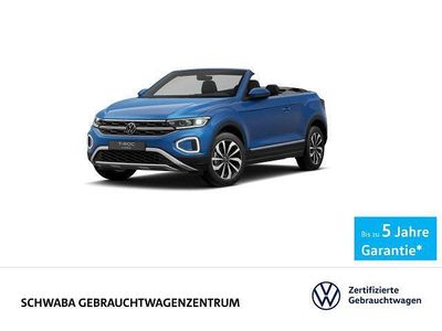 Gebraucht VW T-Roc Cabriolet Style 150 PS (110 kW) 2025 Ravennablau metallic/schwarz Cabrio