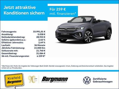 Second-hand VW T-Roc Cabriolet R-line 150 CP (110 kW) 2025 Gri Cabrio