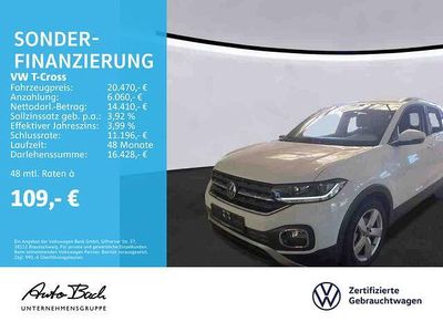 Gebraucht VW T-Cross Pro 110 PS (80 kW) 2022 Weiß (pure white) SUV