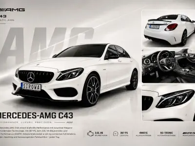 Gebraucht Mercedes C43 AMG AMG 367 PS (269 kW) 2016 Weiß Limousine