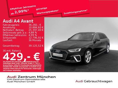 Gebraucht Audi A4 S-Line 204 PS (150 kW) 2024 Mythosschwarz metallic Kombi