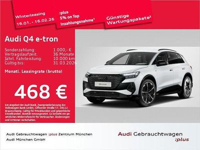Gletscherweiß metallic Gebraucht 2024 Audi Q4 e-tron S-Line SUV | 49.321 € (Teuer)