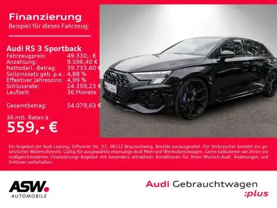 Brugt Audi RS3 Sportback Ambiente 400 HK (294 kW) 2021 Sort Hatchback