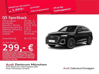 Gebraucht Audi Q5 Sportback S-Line 204 PS (150 kW) 2023 Schwarz SUV