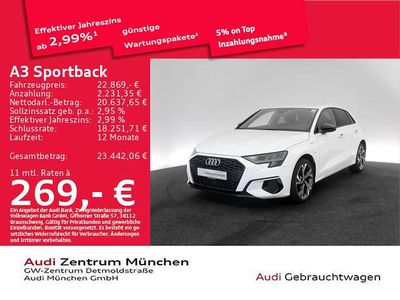 Ibisweiß Gebraucht 2022 Audi A3 Performance Limousine | 22.869 € (Fairer Preis)