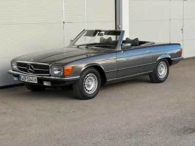 Second-hand Mercedes SL350 194 CP (142 kW) 1977 Gri Cabrio