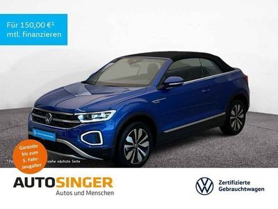 Gebraucht VW T-Roc Cabriolet Move 150 PS (110 kW) 2023 Ravennablau metallic Cabrio