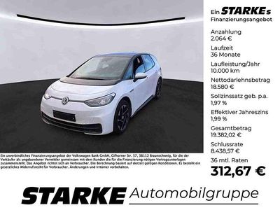 Gebraucht VW ID.3 Pro 150 kW (204 PS) 2022 Weiß (gletscherweiß metallic) Kleinwagen