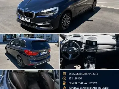 Gebraucht BMW 220 Gran Tourer Luxury Line 192 PS (141 kW) 2019 Blau Van / Kleinbus