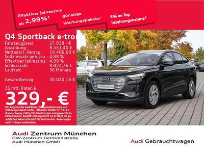 Mythosschwarz metallic Gebraucht 2023 Audi Q4 e-tron SUV | 27.838 € (Superpreis)