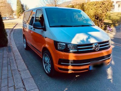 gebraucht VW T6 BusMultivan150 PS 2.0 TDi Orange Foliert DSG Navi 20 Zoll