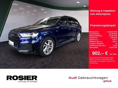 Gebraucht Audi Q7 S-Line 286 PS (210 kW) 2023 Navarrablau metallic SUV