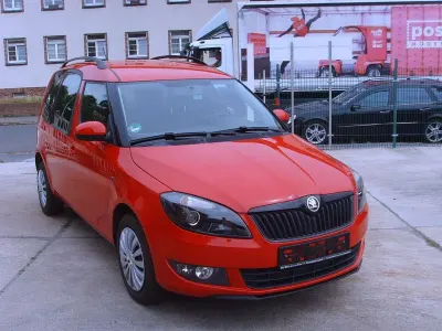 Gebraucht Skoda Roomster Best of 75 PS (55 kW) 2015 Rot Van / Kleinbus