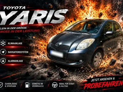 Gebraucht Toyota Yaris 87 PS (63 kW) 2008 Grau Kleinwagen
