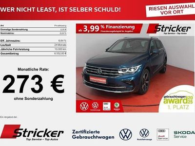 Gebraucht VW Tiguan Elegance 245 PS (180 kW) 2021 Nightshade blue metallic (metallic) SUV
