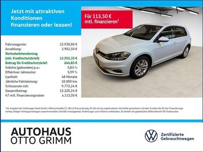 White silver metallic (metallic) Gebraucht 2018 VW Golf Limousine | 15.930 € (Fairer Preis)