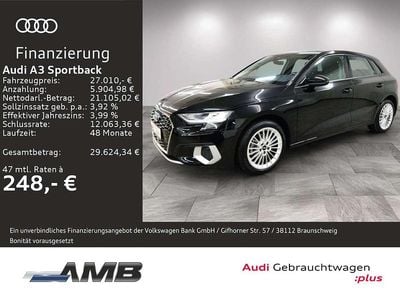 Gebraucht Audi A3 Advanced Plus 150 PS (110 kW) 2024 Mythosschwarz metallic Limousine
