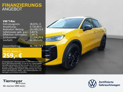 Nowe VW T-Roc R-line 150 KM (110 kW) 2026 Żółty SUV