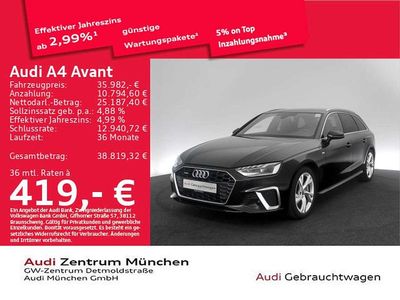 Gebraucht Audi A4 S-Line 204 PS (150 kW) 2024 Mythosschwarz metallic Kombi