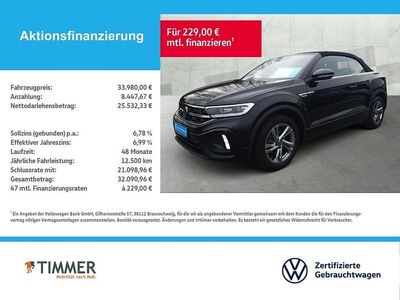 Gebraucht VW T-Roc Cabriolet R-line 150 PS (110 kW) 2025 Deep black perleffekt Cabrio