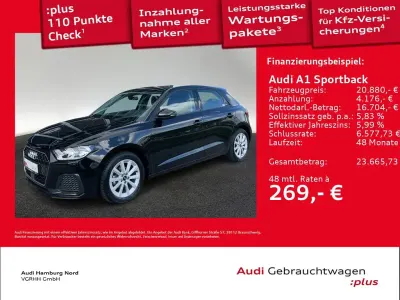Brugt Audi A1 Sportback Advanced 95 HK (69 kW) 2022 Sort Hatchback