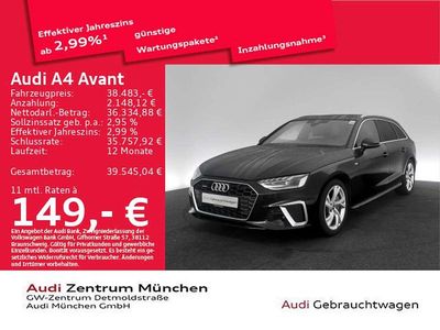 Gebraucht Audi A4 S-Line 204 PS (150 kW) 2024 Mythosschwarz metallic Kombi