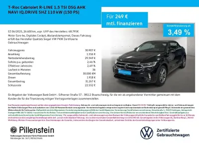 Gebraucht VW T-Roc Cabriolet R-line 150 PS (110 kW) 2025 Schwarz Cabrio
