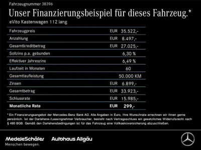 Gebraucht Mercedes e-Vito 85 kW (116 PS) 2024 Obsidianschwarz (metallic) Van