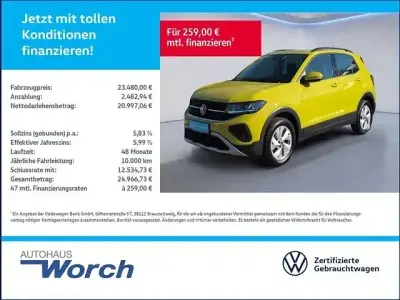 Neu VW T-Cross Life 95 PS (69 kW) 2026 Gelb SUV