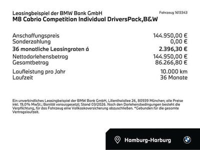 Second-hand BMW M8 Sport Line 625 CP (459 kW) 2024 Verde Cabrio