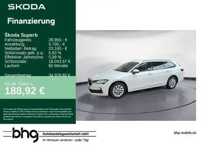 Gebraucht Skoda Superb Essence 150 PS (110 kW) 2025 Weiß Kombi