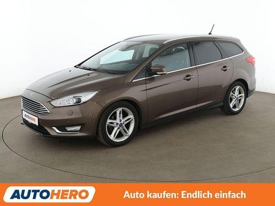 Gebraucht Ford Focus Titanium 125 PS (91 kW) 2016 Braun Kombi