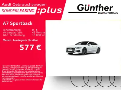 Gebraucht Audi A7 Sportback S-Line 265 PS (194 kW) 2023 Gletscherweiß metallic Kleinwagen