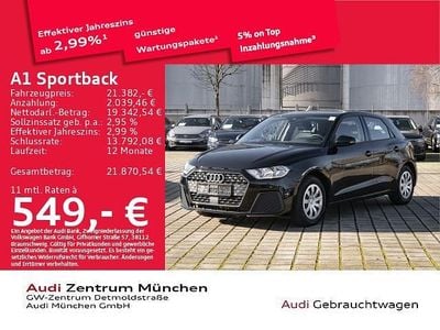 Gebraucht Audi A1 Sportback Ambiente 110 PS (80 kW) 2023 Mythosschwarz metallic Kleinwagen
