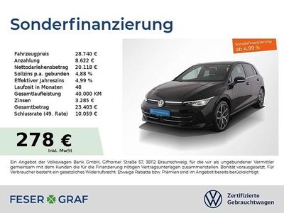 Schwarz Gebraucht 2024 VW Golf Edition Limousine | 28.640 € (Fairer Preis)