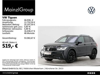 Schwarz Gebraucht 2023 VW Tiguan R-line SUV | 46.930 €