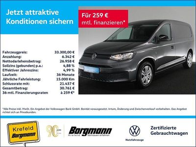 Neu VW Caddy Maxi 122 PS (89 kW) 2025 Grau / indiumgrau Van / Kleinbus